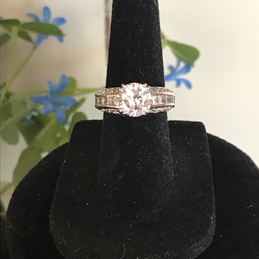 Vintage Signed RSC Silver Engagement Ring - Size 5